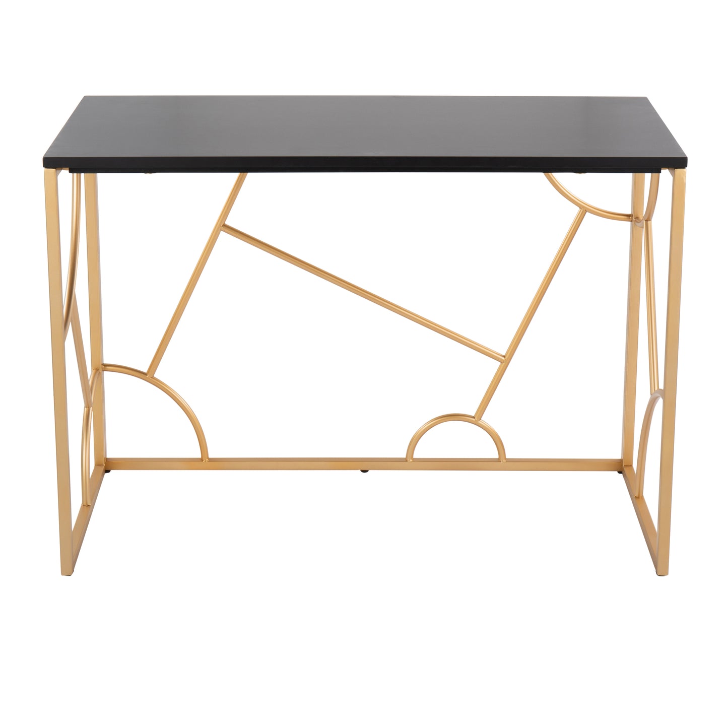 Elegant Contemporary Black and Gold Desk by LumiSource