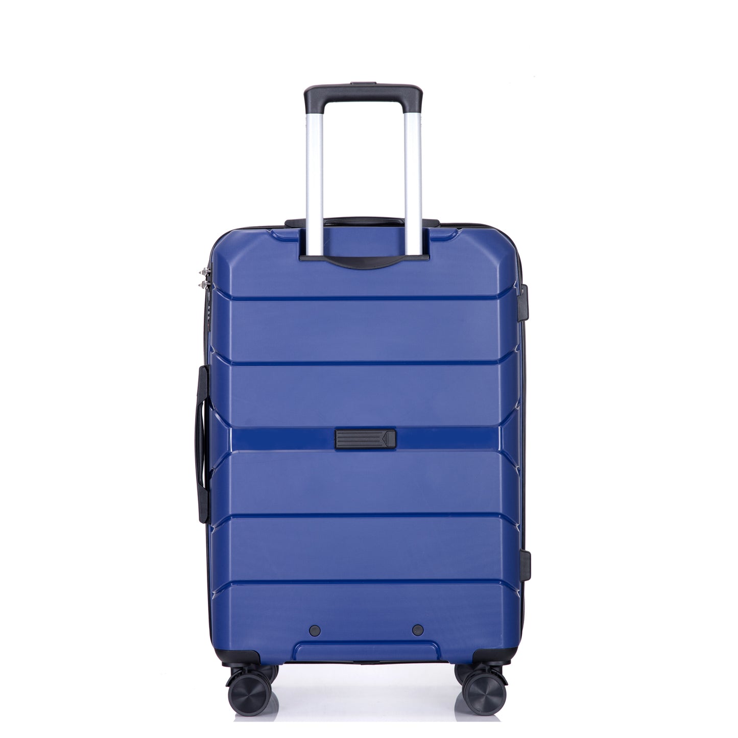 Hardshell Suitcase Spinner Wheels PP Luggage Sets Lightweight Suitcase with TSA Lock,3-Piece Set (20/24/28) ,Navy