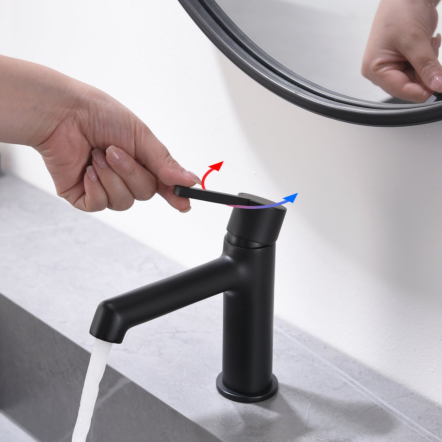 Elegant Matte Black Single Handle Bathroom Faucet for Modern Basin