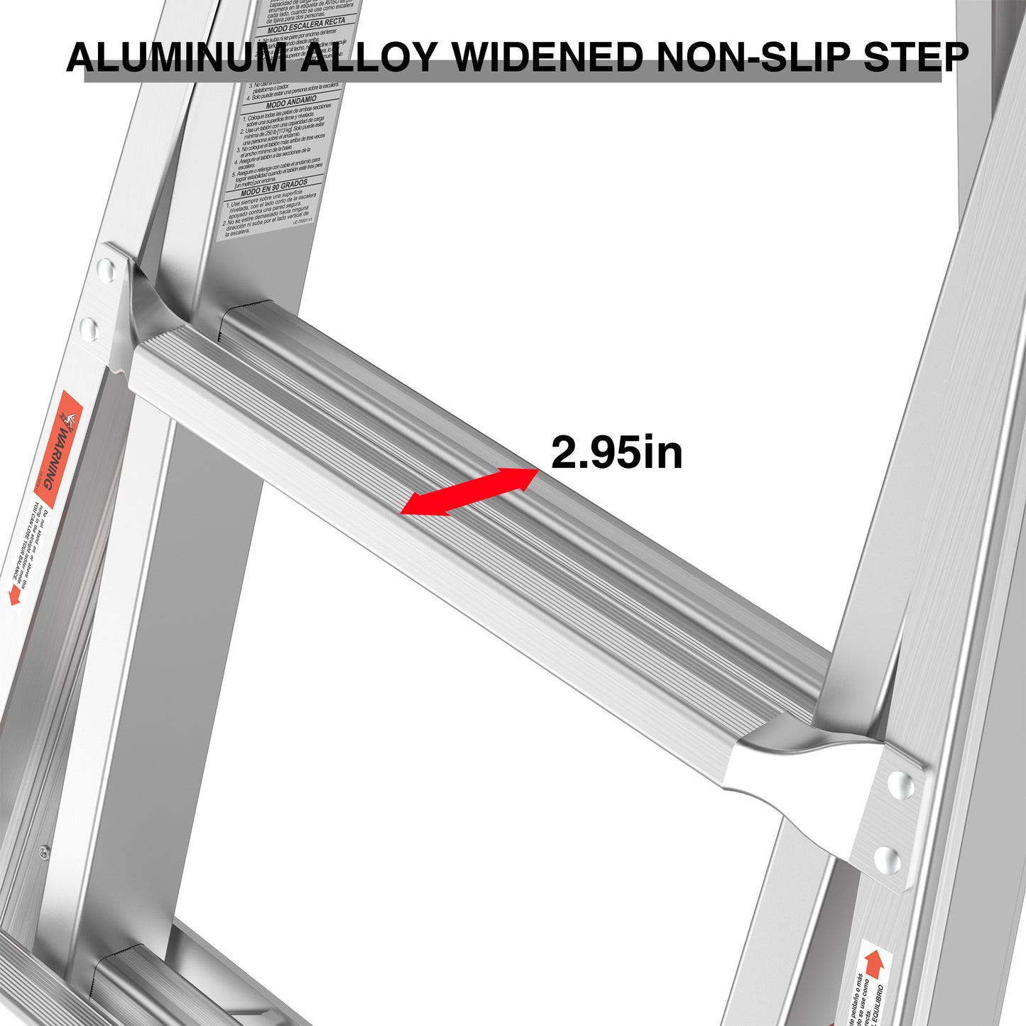 Multi position foldable engineering multifunctional aluminum alloy ladder A-type ladder straight ladder 17ft for home