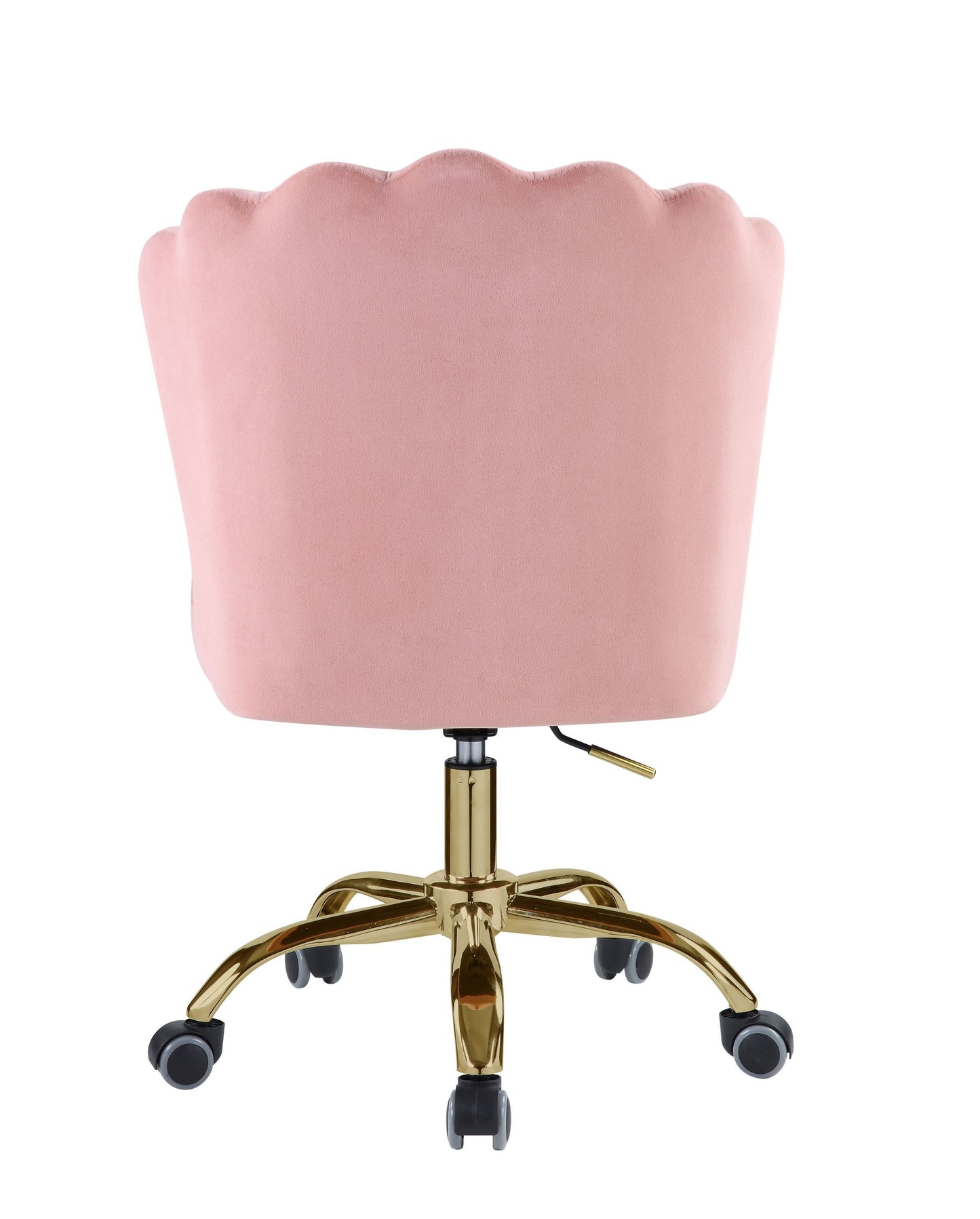 Moyle Office Chair in Rose Quartz Velvet & Gold Finish OF00116