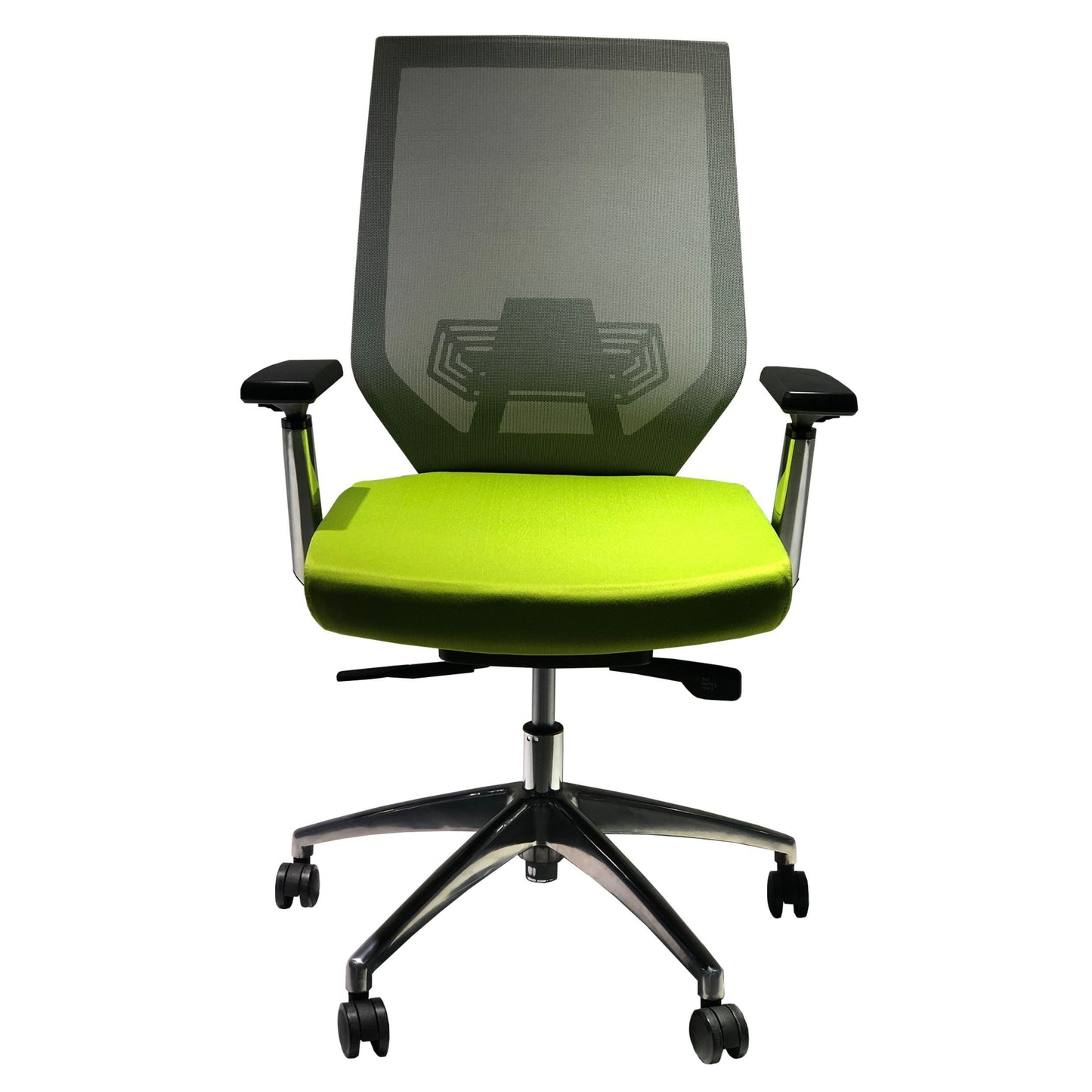 Adjustable Mesh Back Ergonomic Office Swivel Chair with Padded Seat and Casters, Green and Gray