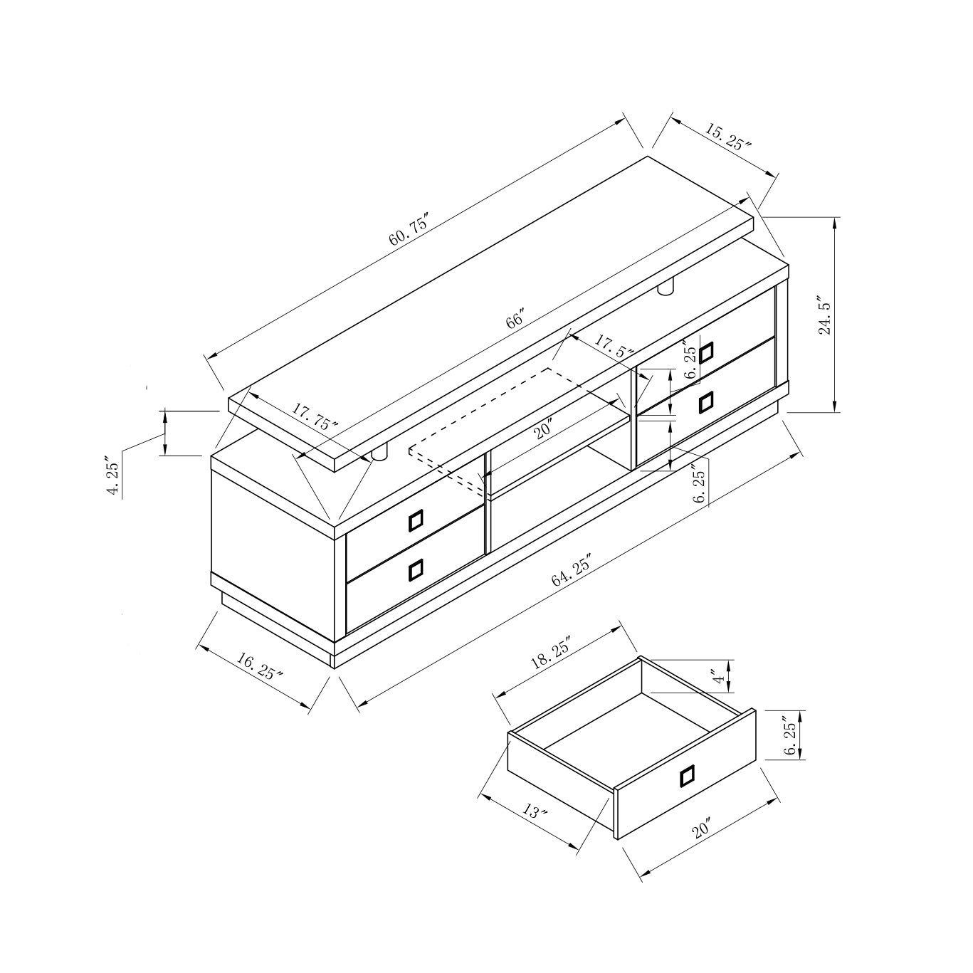 Red Cocoa TV Stand with Spacious Storage Options