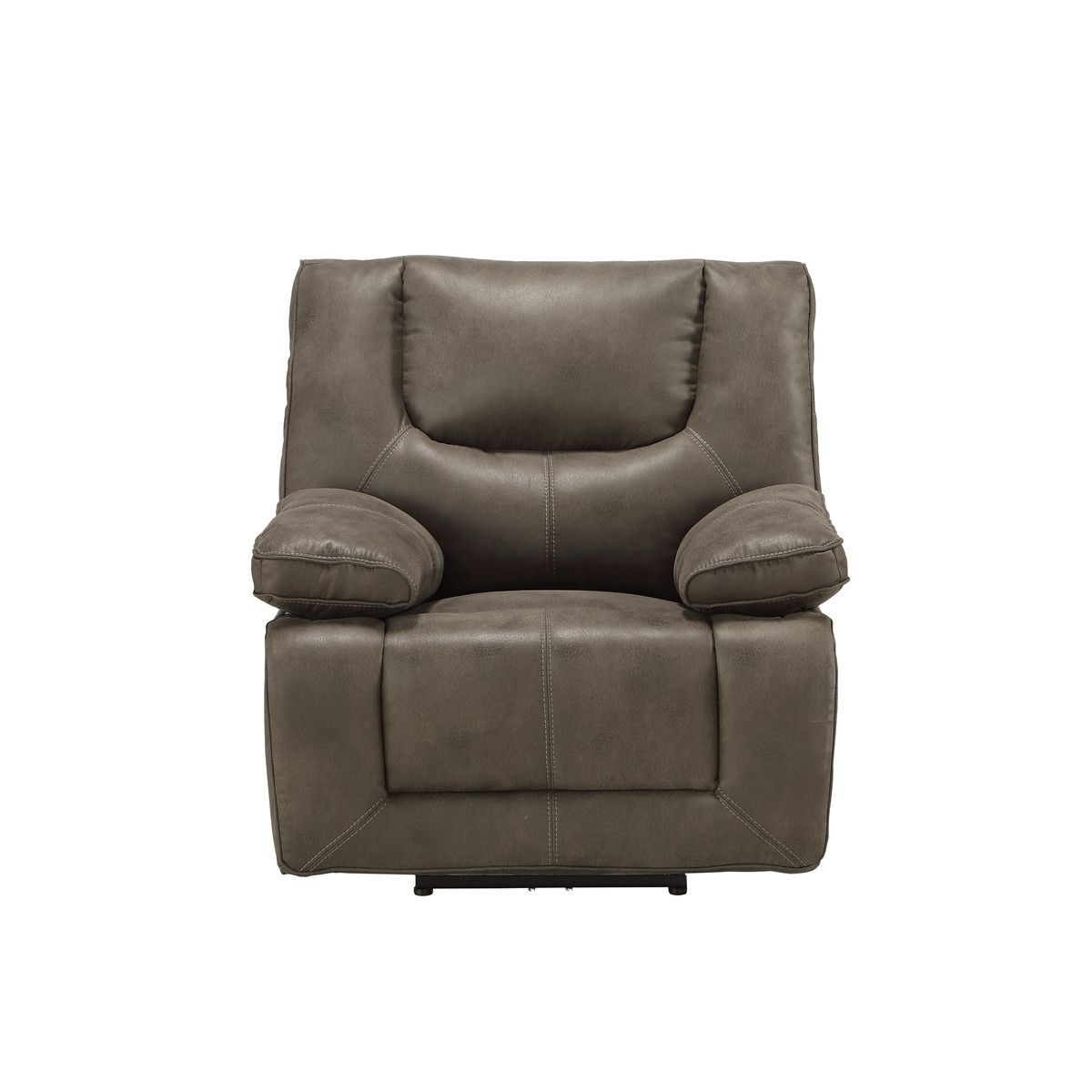 Harumi Power Motion Recliner in Gray Leather-Aire