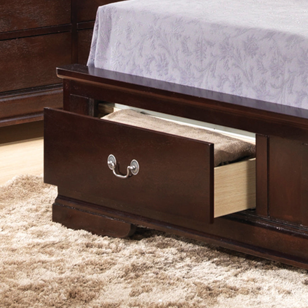 Louis Phillipe G3125D-QSB2 Queen  Storage Bed , Cappuccino