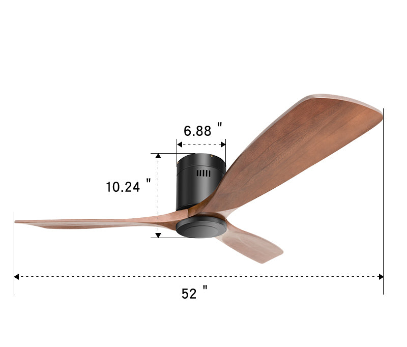 52 Noiseless Reversible Motor Ceiling Fan With Remote Control