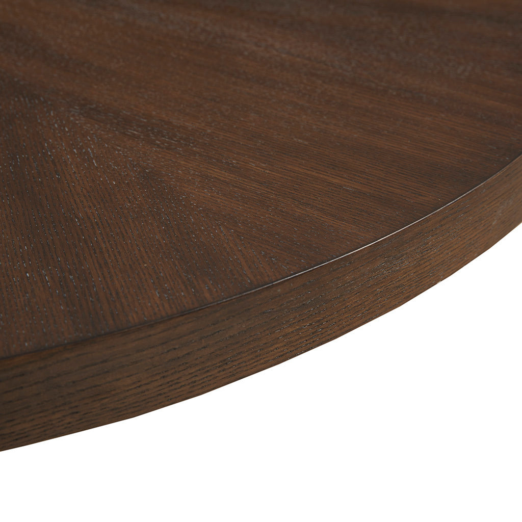 Contemporary Walnut Starburst Coffee Table