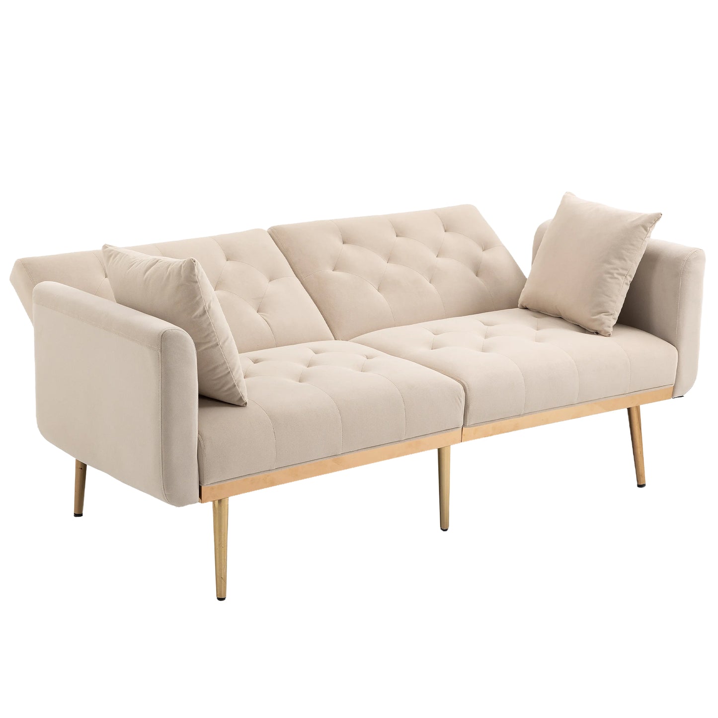 Velvet  Sofa , Accent sofa .loveseat sofa with metal  feet