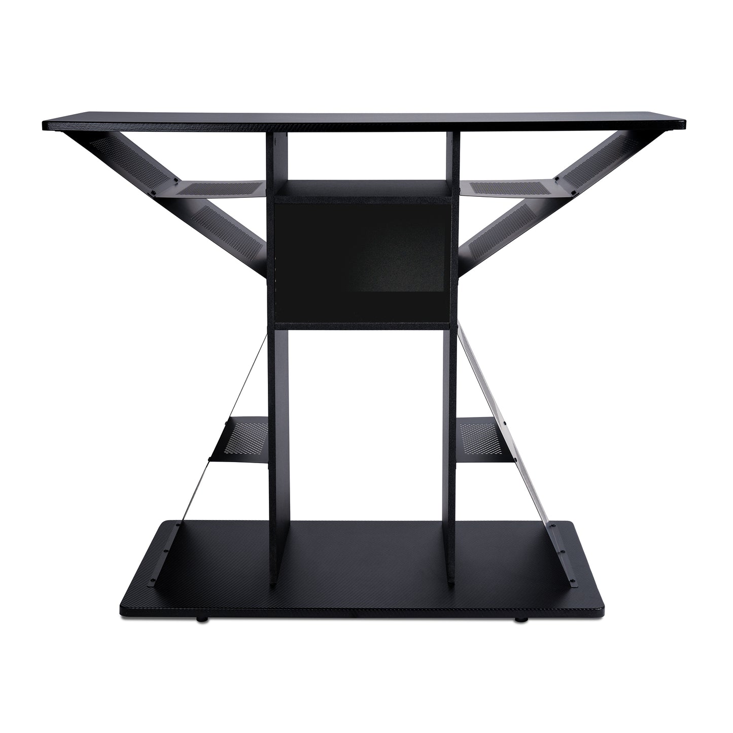 Modern Black Entertainment Media Stand by Hub-Atlantic Phoenix