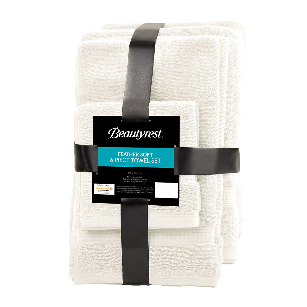 Luxurious Feather Touch Cotton Towel Set with Antimicrobial Protection