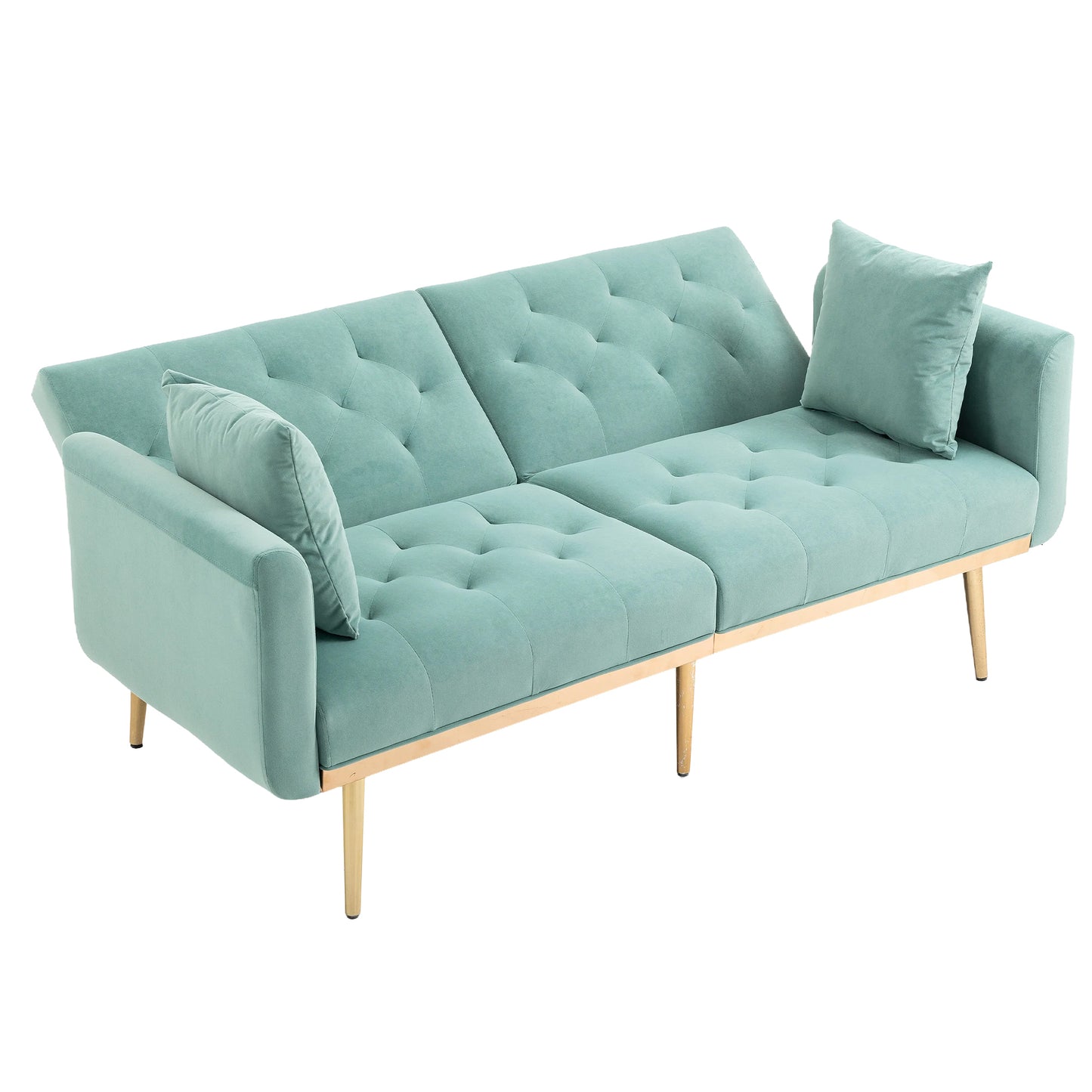 Velvet  Sofa , Accent sofa .loveseat sofa with metal  feet