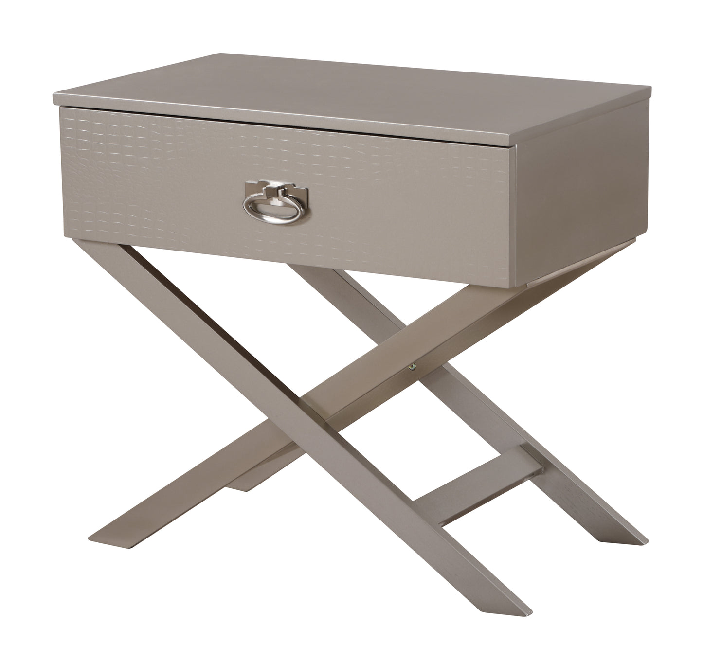 Xavier G0070-N Nightstand , Silver Champagne