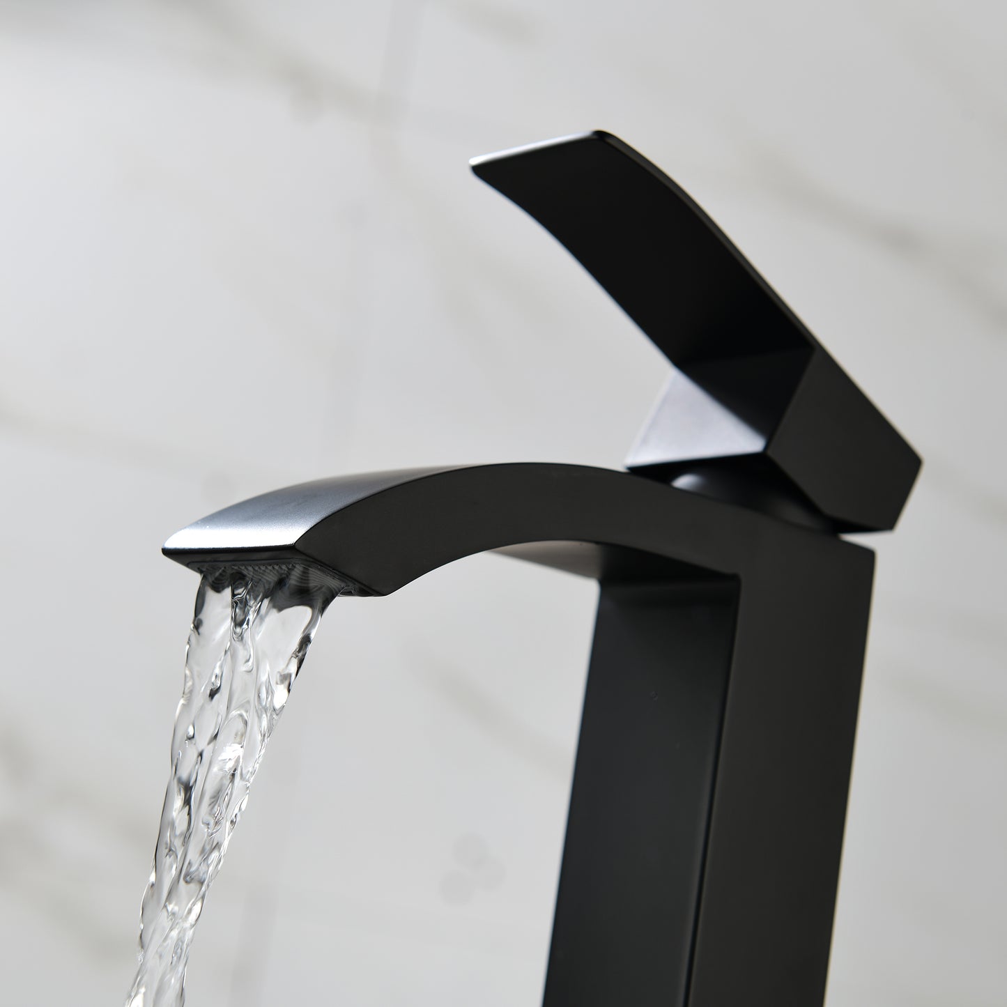 Sleek Modern Bathroom Brass Faucet