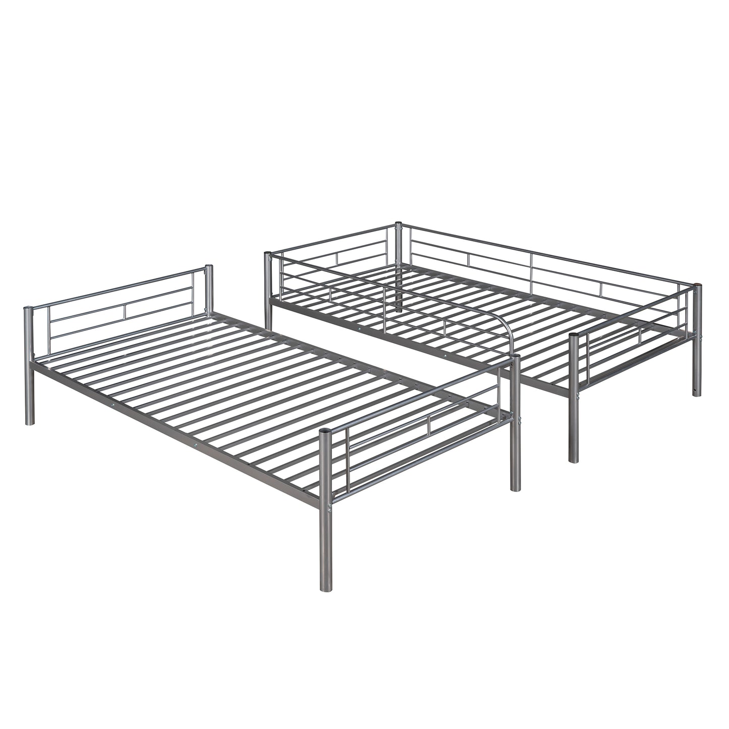 Contemporary Metal Twin Bunk Bed - Innovative Space-Saving Choice