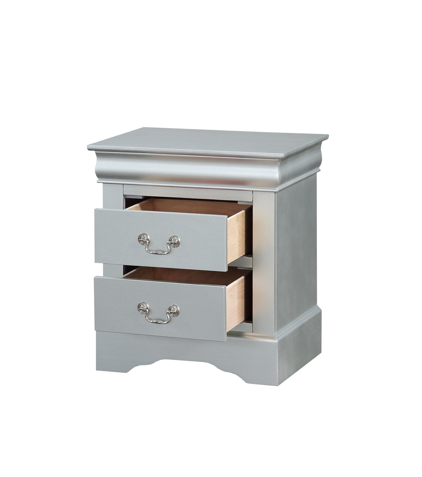 Louis Philippe III Nightstand in Platinum 26703