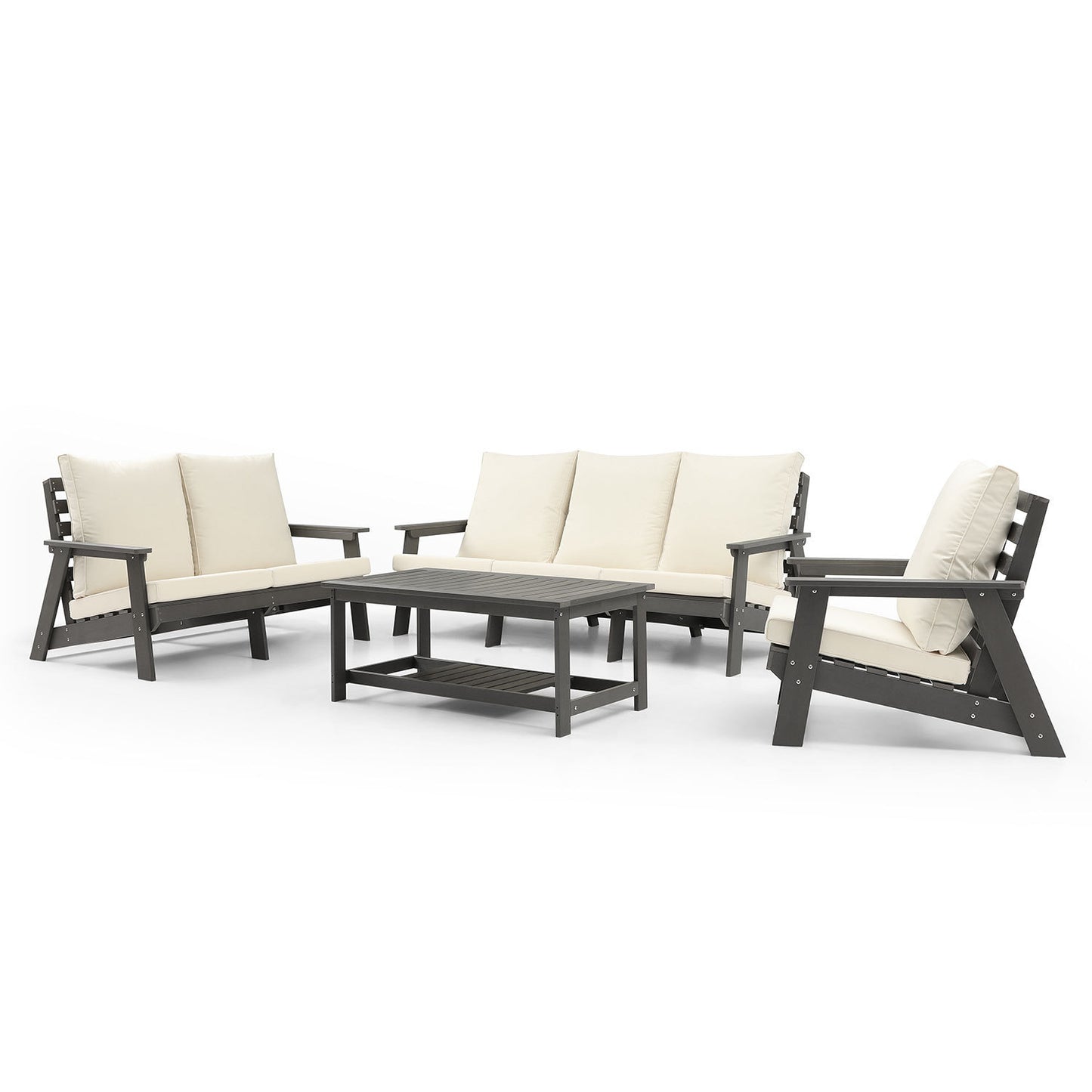 Durable Grey Outdoor Coffee Table for All Seasons