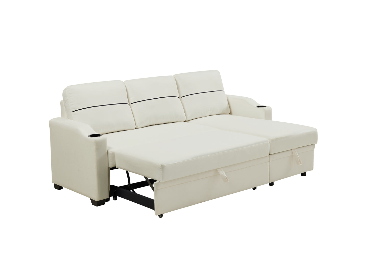 9191 Beige broaching storage sofa