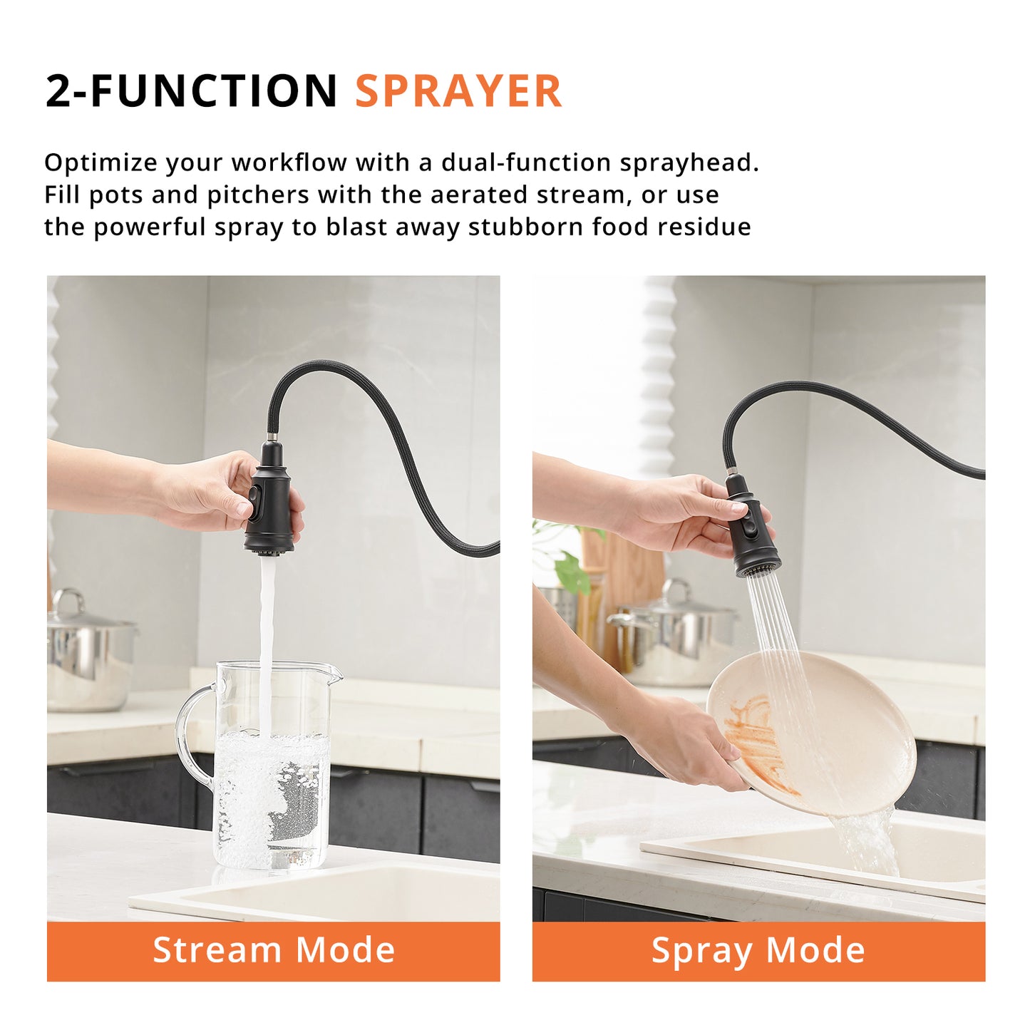 Touchless Kitchen Faucet,Hands Free Automatic Smart Kitchen Faucet