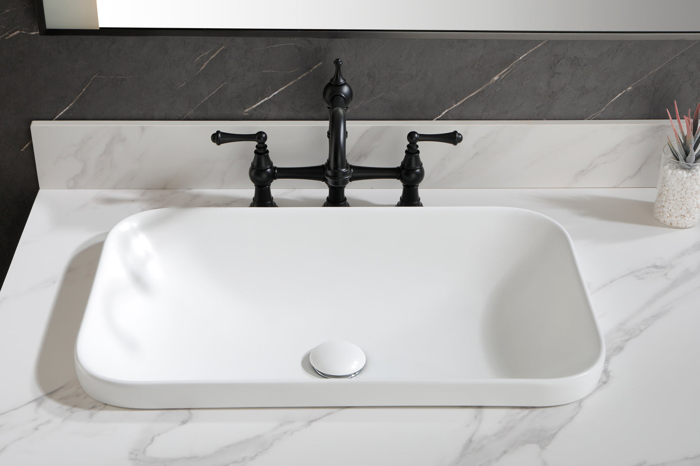 Sleek Oval Ceramic Vanity Basin with Luxurious Glazing