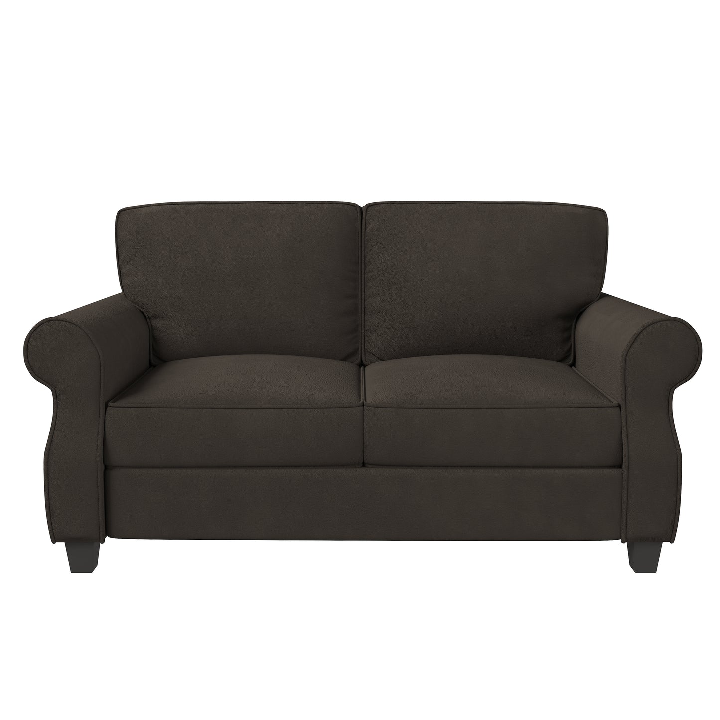 ZINUS Josh Loveseat Sofa, Easy, Tool-Free Assembly, brown