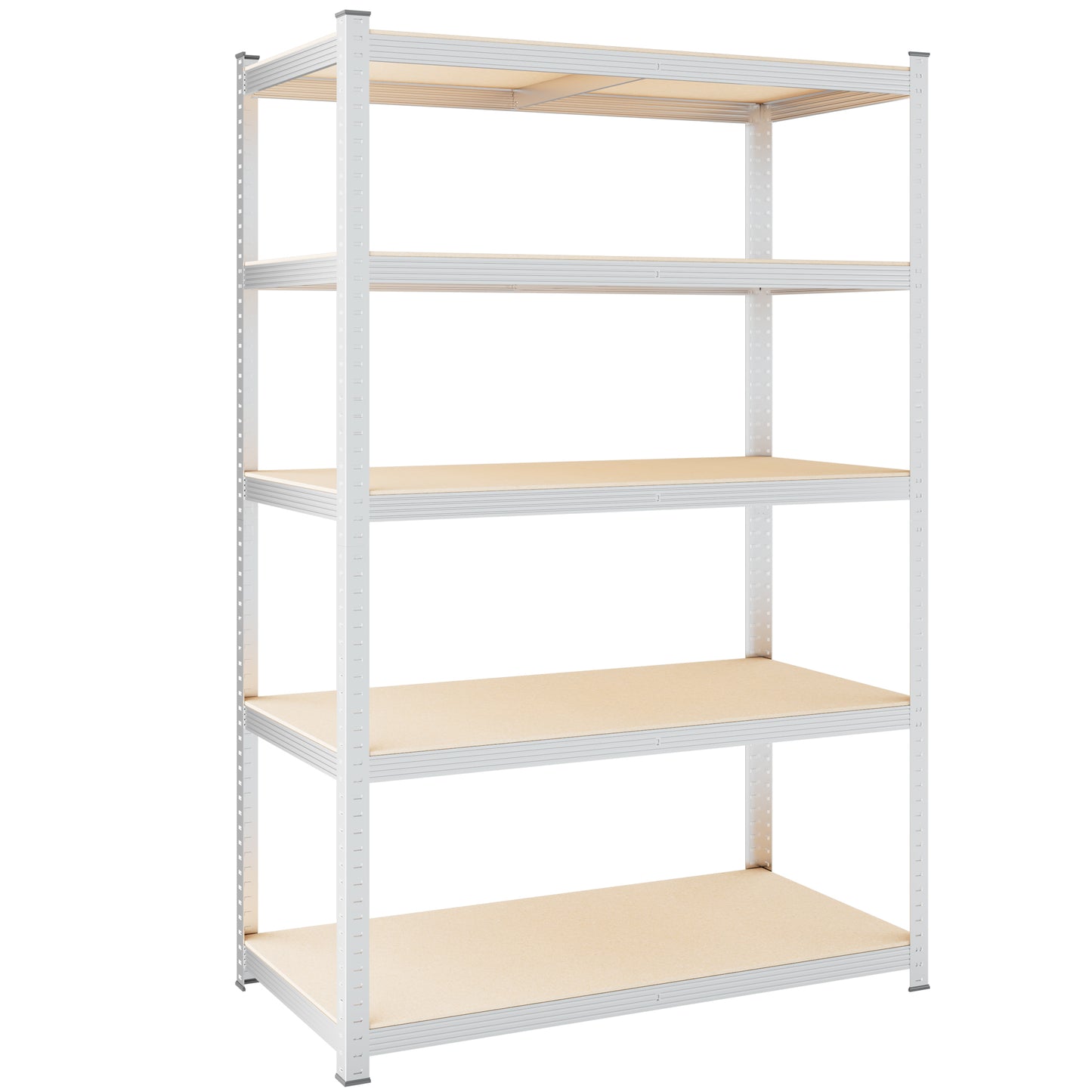 5-Tier Utility Shelves, Metal Storage Shelves Garage Shelving Unit Adjustable Garage Storage Shelves Storage Racks Heavy Duty Shed Shelving- Silver,49.2×23.6×71Inch