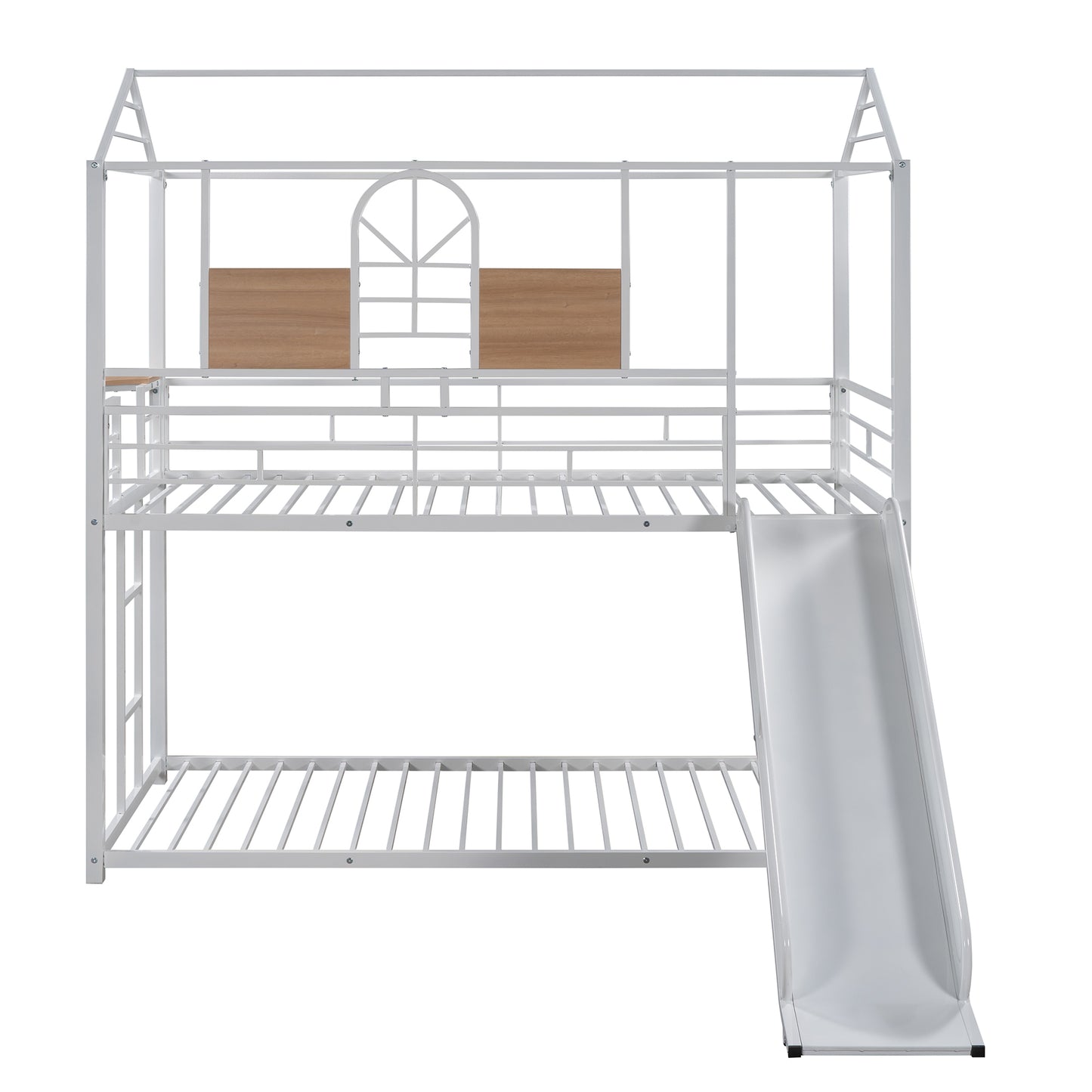 Metal Playhouse Bunk Bed with Slide - Trio of Color Options and Safe Design