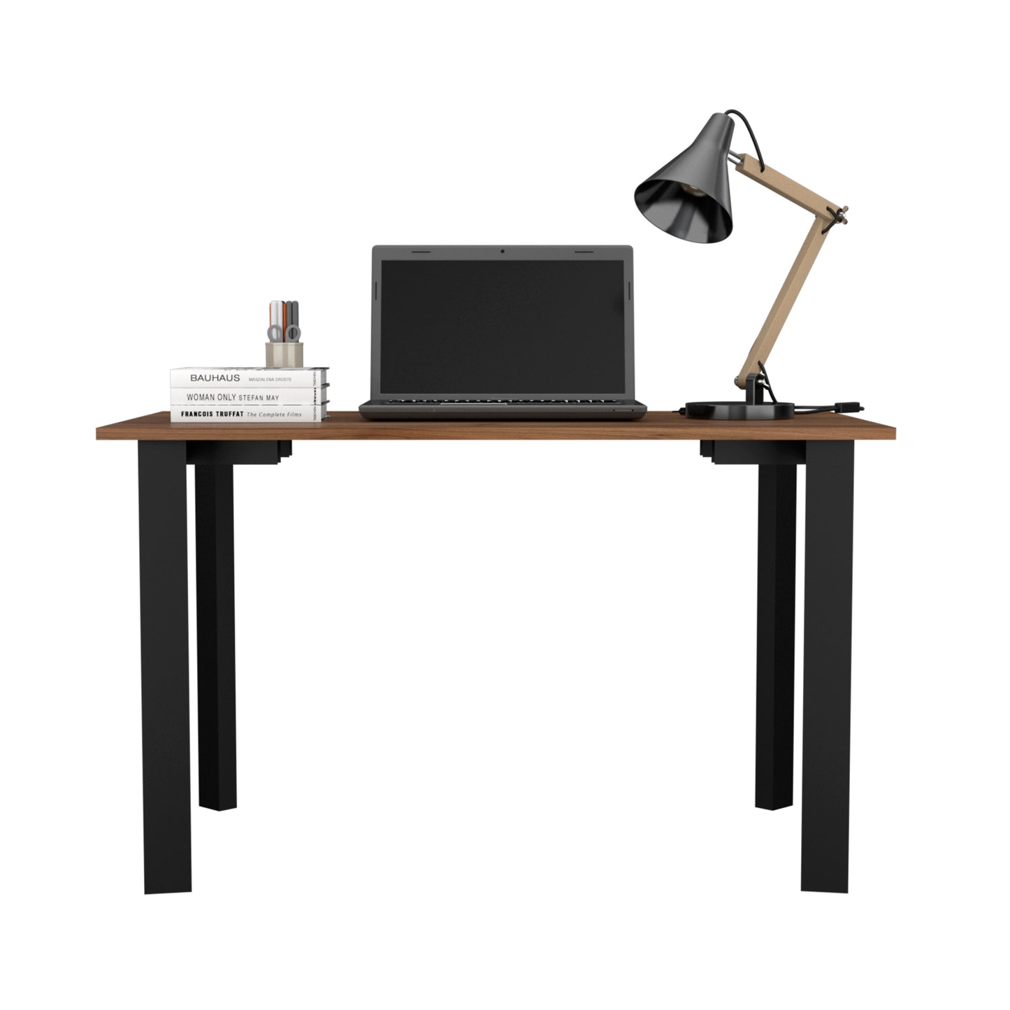 Sleek Mahogany Writing Desk with Generous Workspace