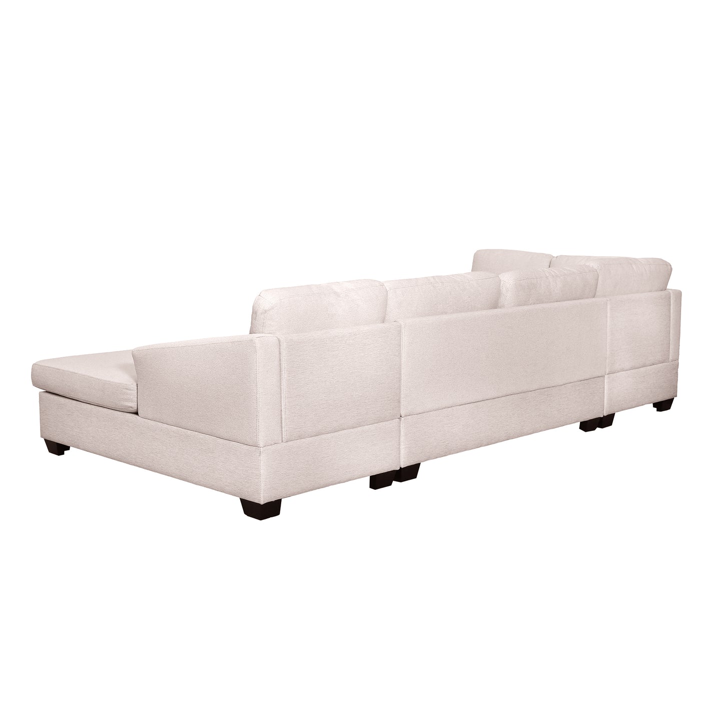 Modern Large  U-Shape Sectional Sofa, Double Extra Wide Chaise Lounge Couch,  Beige