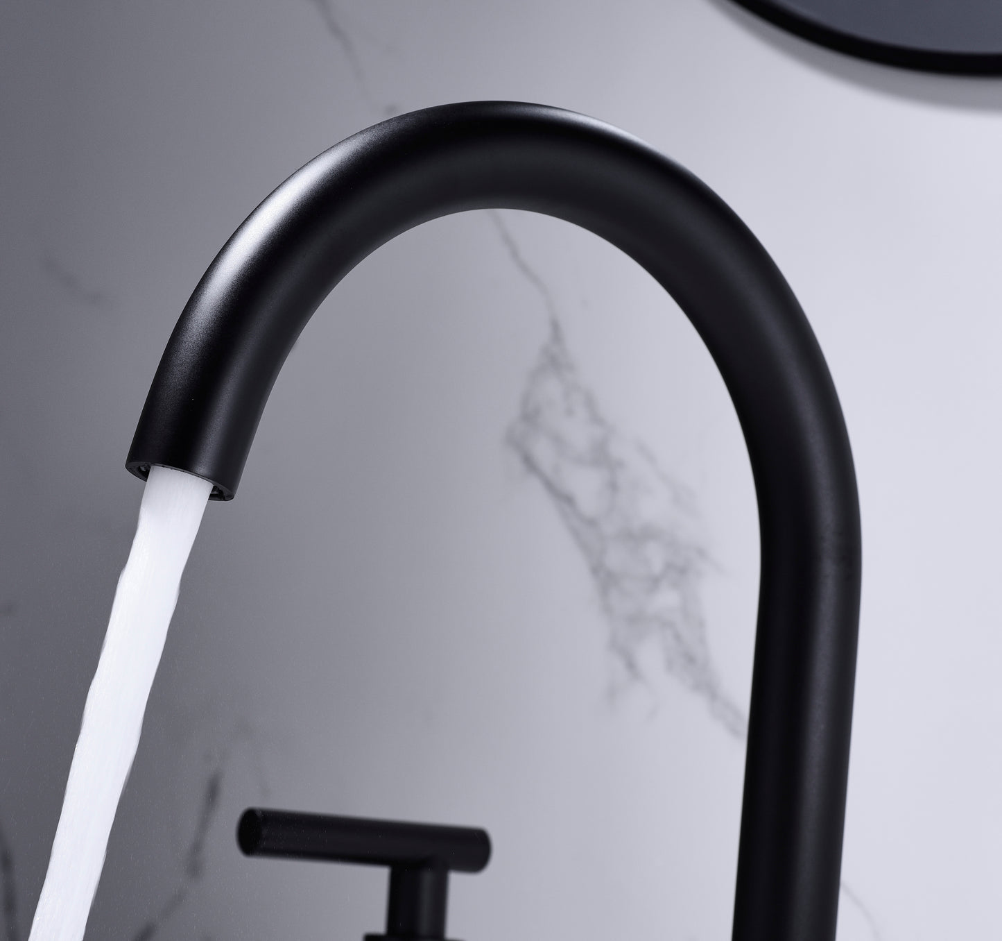 Elegantly Crafted Matte Black Bathroom Sink Faucet with Rotatable Spout