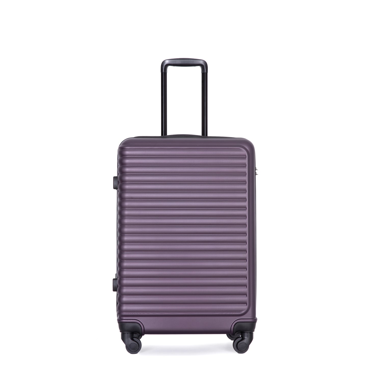 3 Piece Luggage Sets ABS Lightweight Suitcase with Two Hooks, Spinner Wheels, TSA Lock, (20/24/28) PURPLE