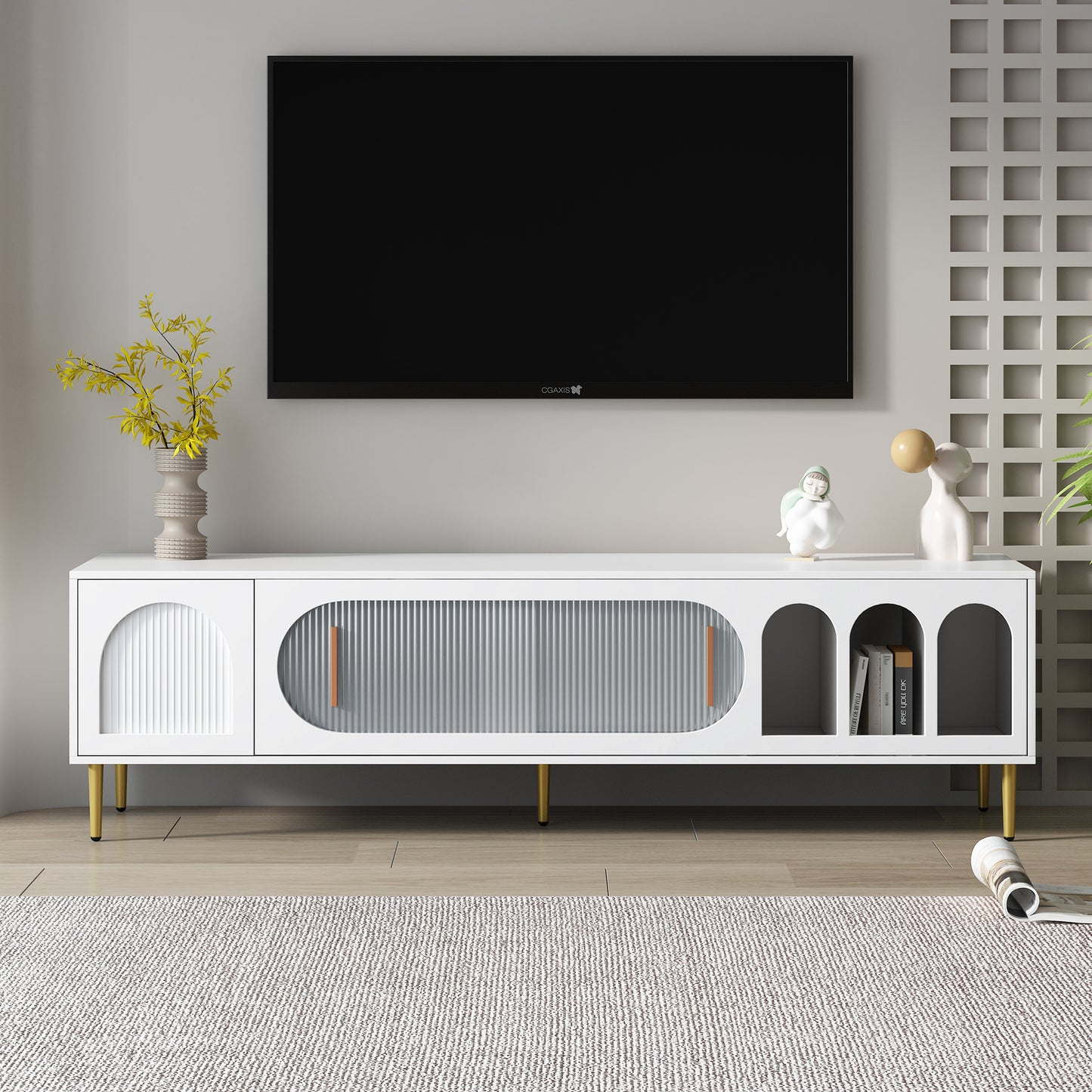 U-Can Modern TV Stand: Elegant and Functional Entertainment Center Furniture