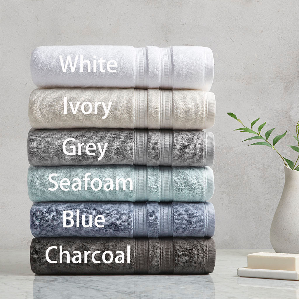 Luxurious Feather Touch Cotton Towel Set with Antimicrobial Protection