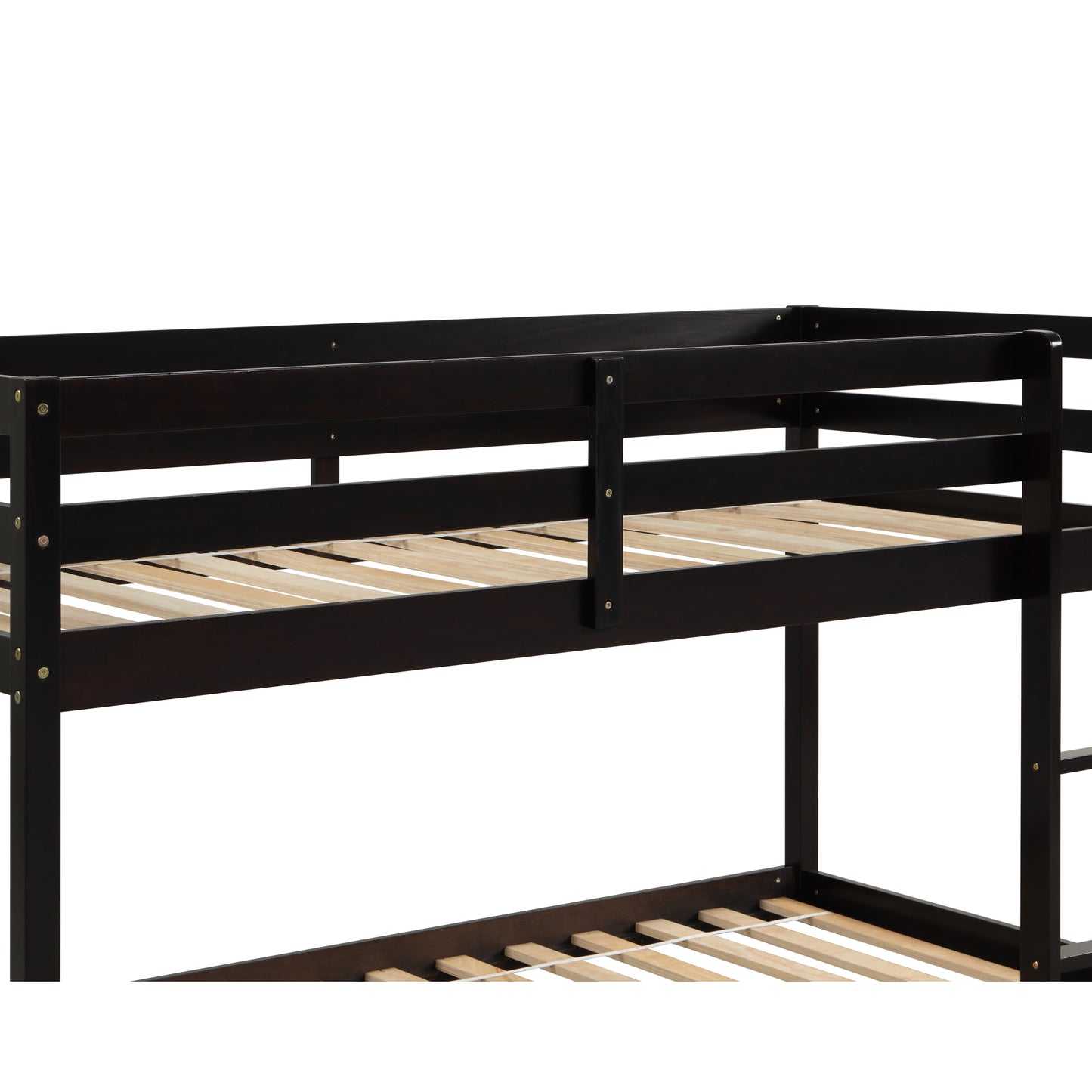 Spacious Espresso Twin Bunk Bed