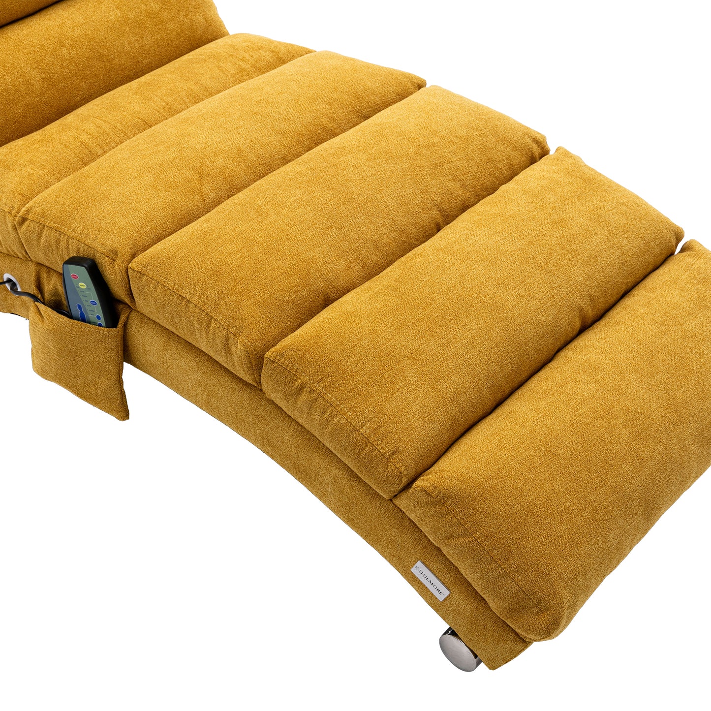 Linen Chaise Lounge Indoor Chair, Modern Long Lounger for Office or Living Room