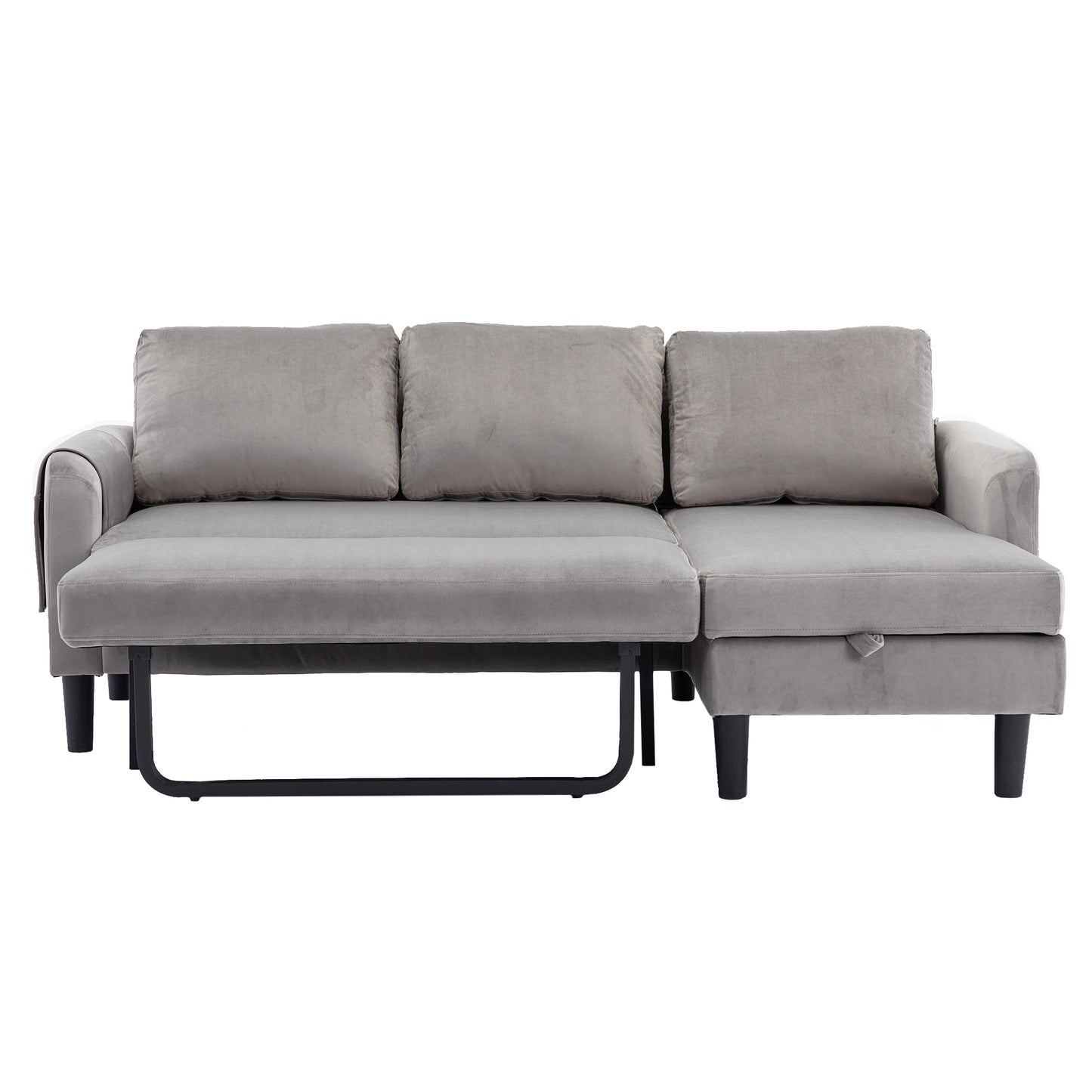 UNITED WE WIN Sectional Sofa Reversible Sectional Sleeper Sectional Sofa with Storage Chaise