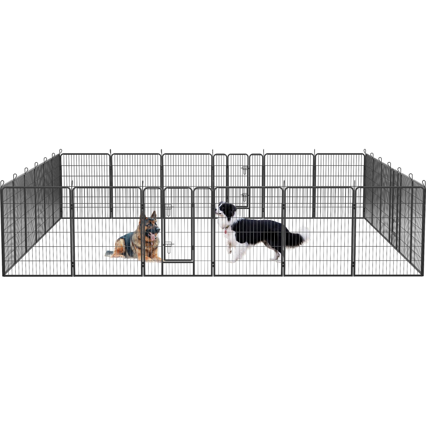 Dog Playpen Foldable 24 Panels Dog Pen 40" Height Pet Enclosure Dog Fence Outdoor with Lockable Door for Large/Medium/Small Dogs,Puppy Playpen,RV,Camping Pet Fence