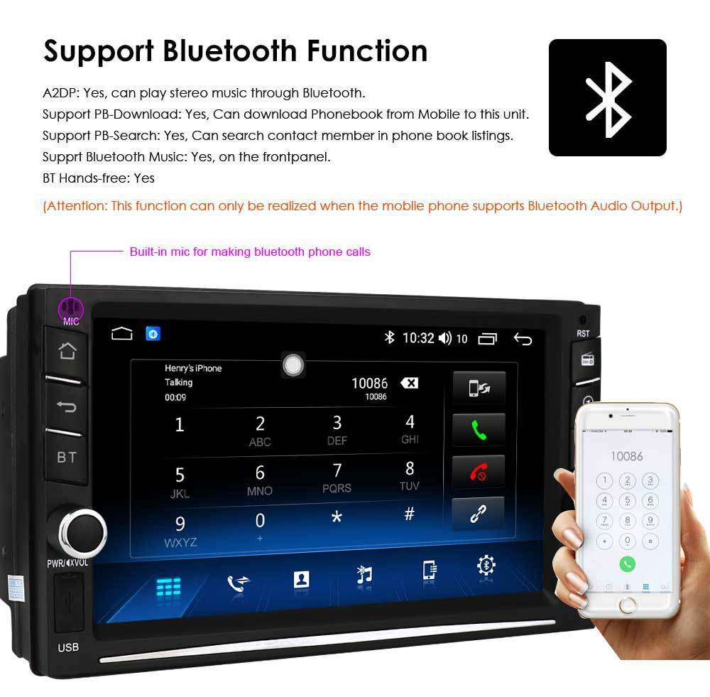 6.5 inch Double 2Din Touch Screen Android10 Car GPS Navigation Player with Apple Carplay