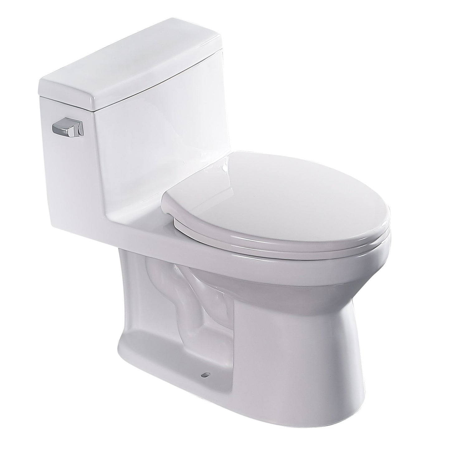 Ceramic One Piece Toilet,Single Flush with Soft Clsoing Seat