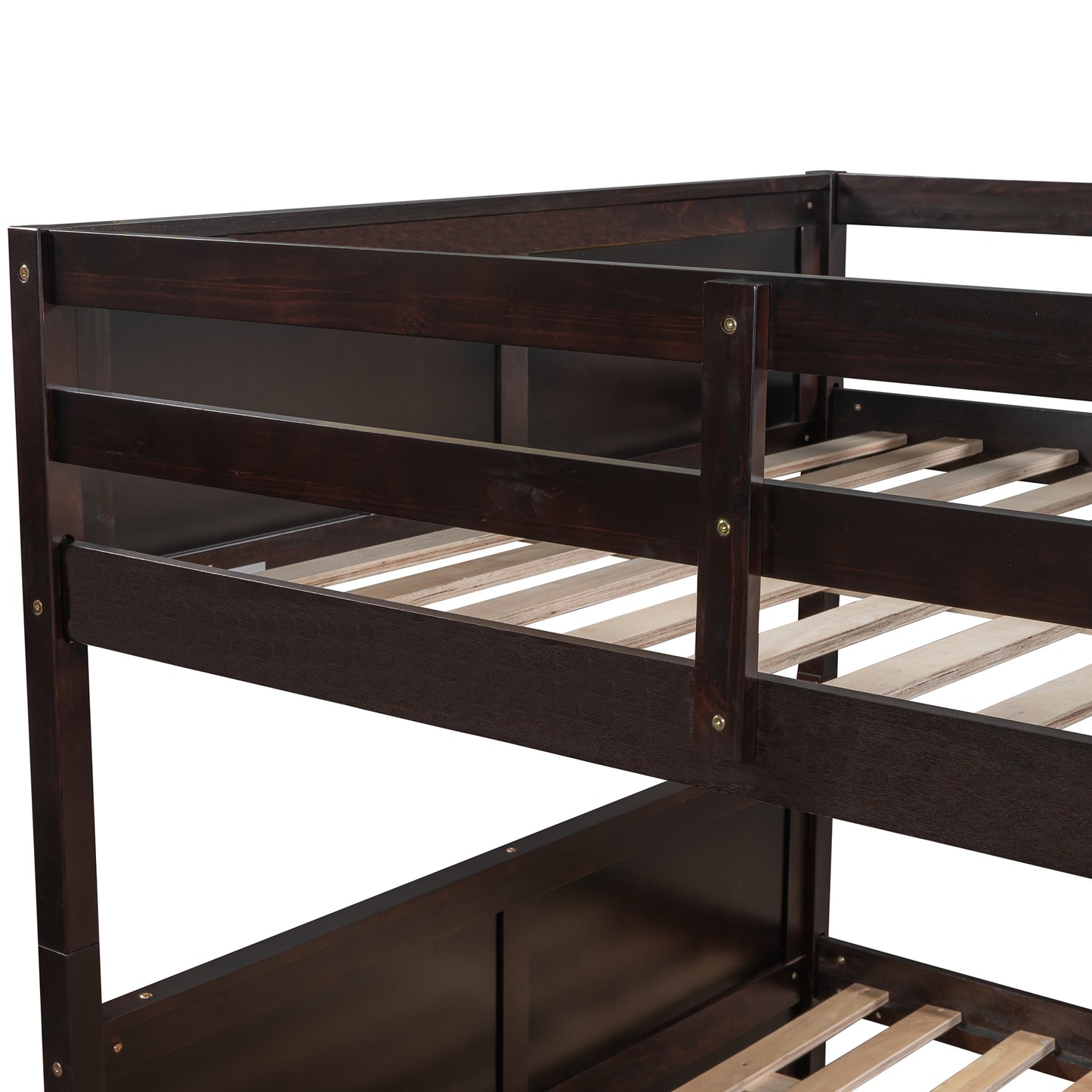 Full-Over-Full Bunk Bed with Twin Trundle - Espresso Finish