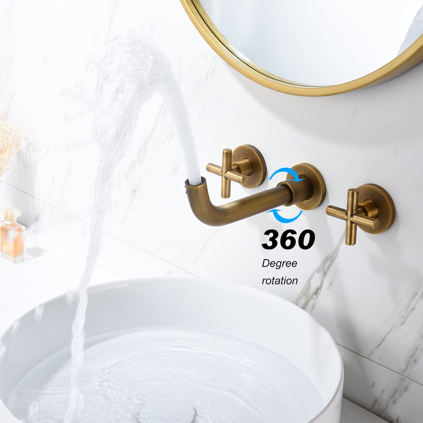 Bathroom Sink Faucet with Bronze Finish