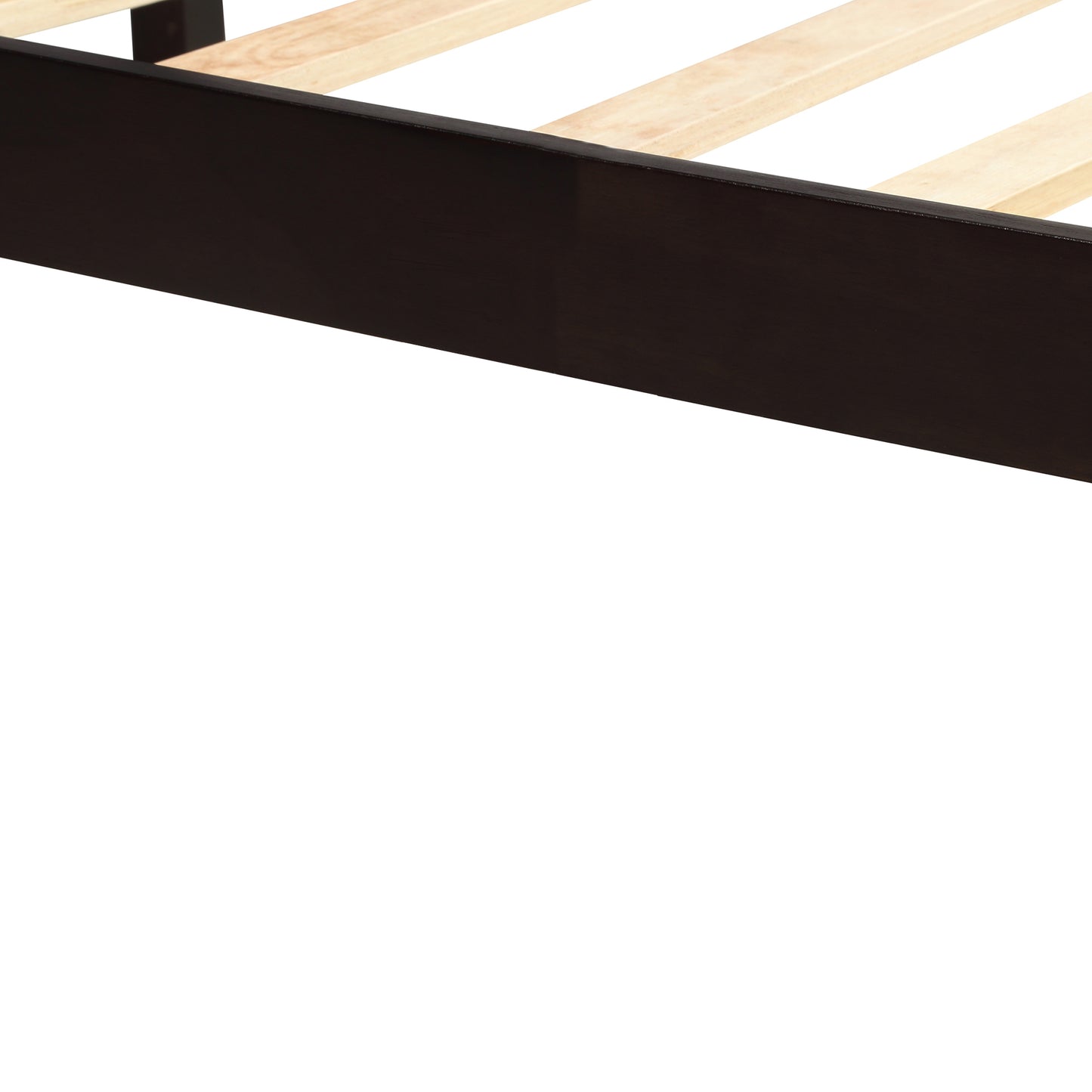 Platform Bed Frame with Headboard, Wood Slat Support, No Box Spring Needed, Queen,Espresso