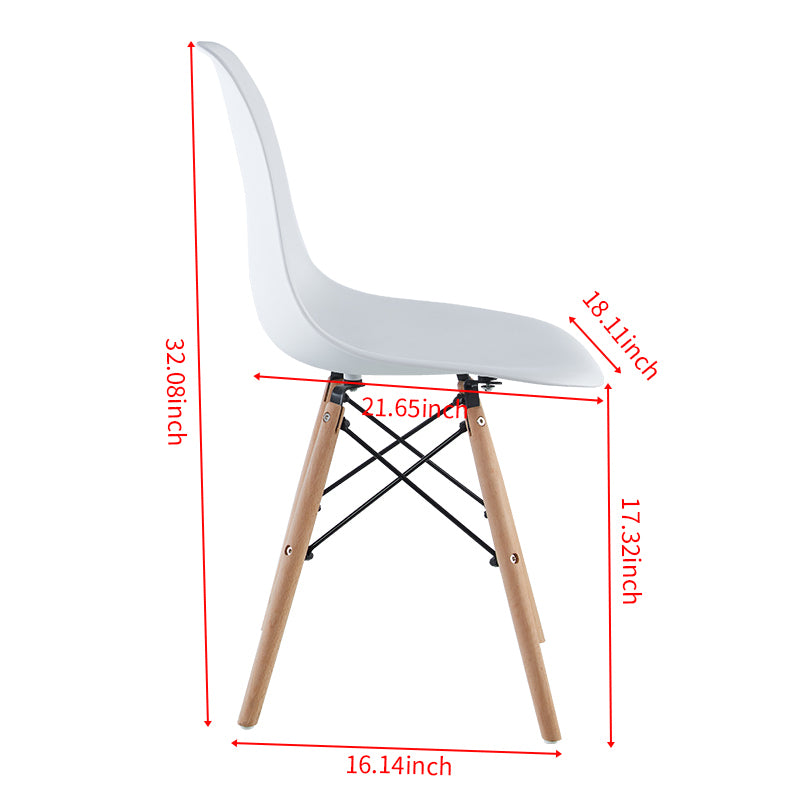 Modern White Round Dining Set with Cross-leg Table