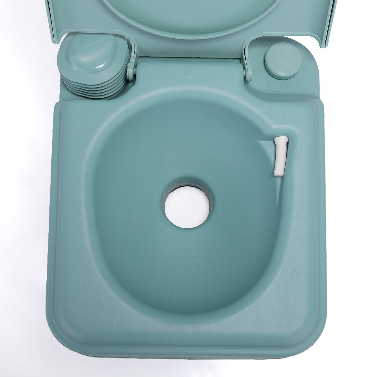 5.3 Gallon 20L Flush Outdoor Indoor Travel Camping Portable Toilet for Car, Boat, Caravan, Campsite, Hospital,Green