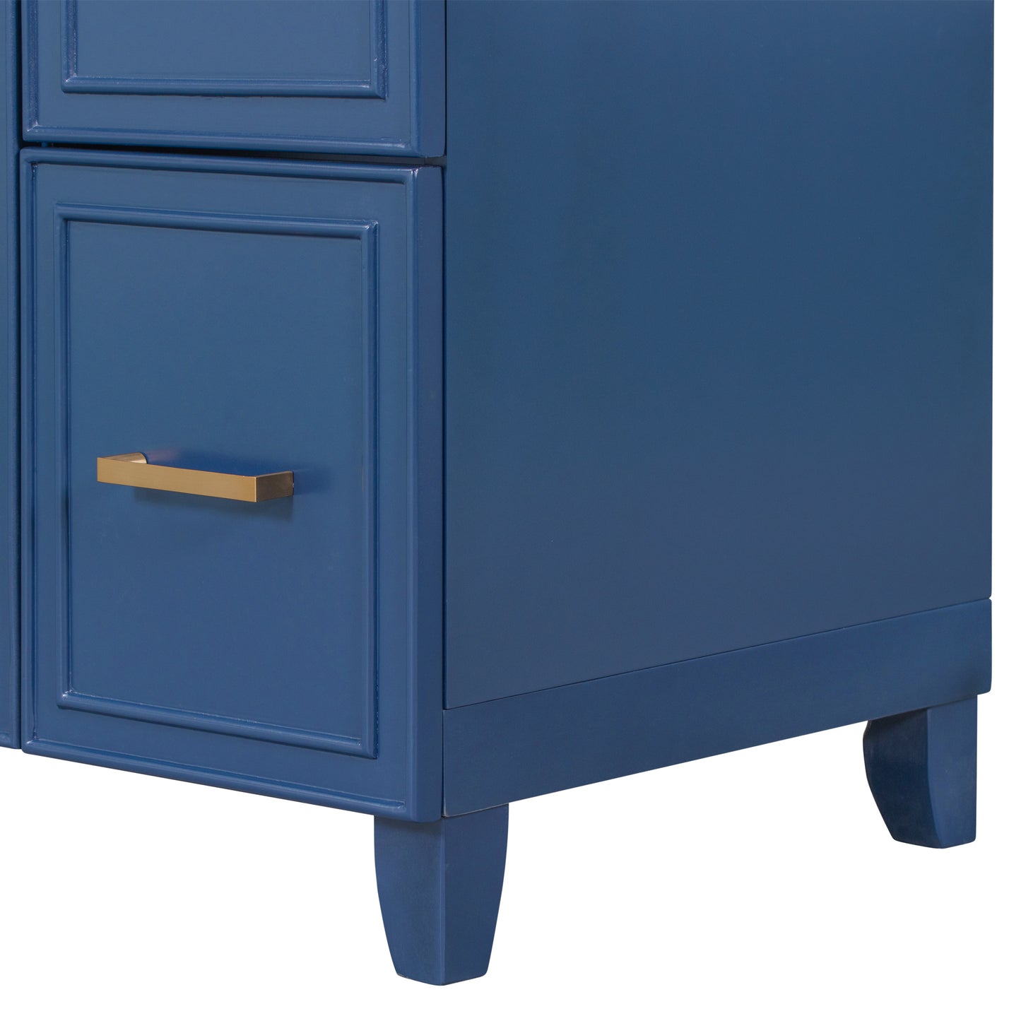 36" Bathroom Vanity Cabinet with Sink Top Combo Set, Navy Blue, Single Sink, Shaker Cabinet with Soft Closing Door and Drawer