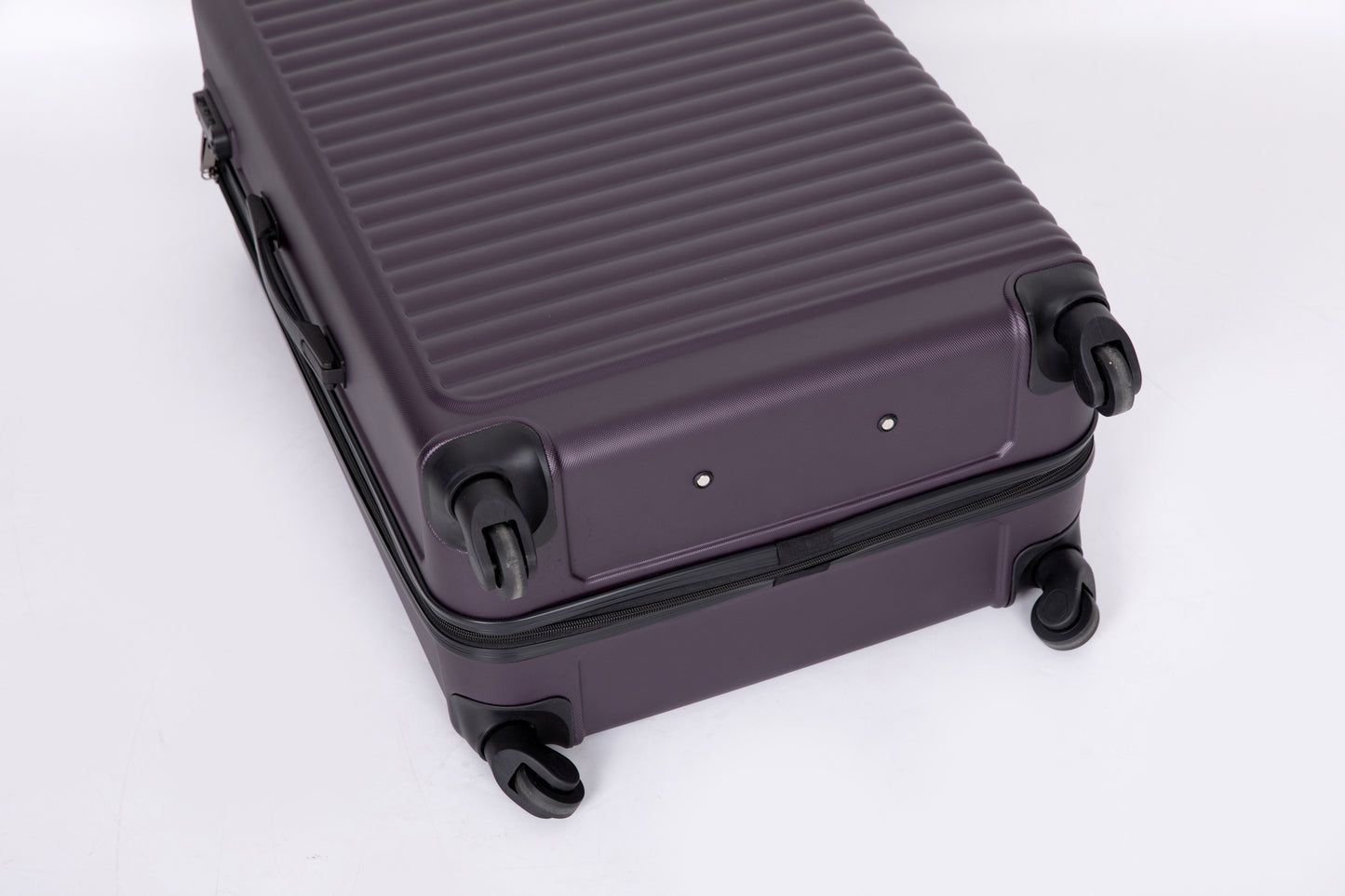 3 Piece Luggage Sets ABS Lightweight Suitcase with Two Hooks, Spinner Wheels, TSA Lock, (20/24/28) PURPLE