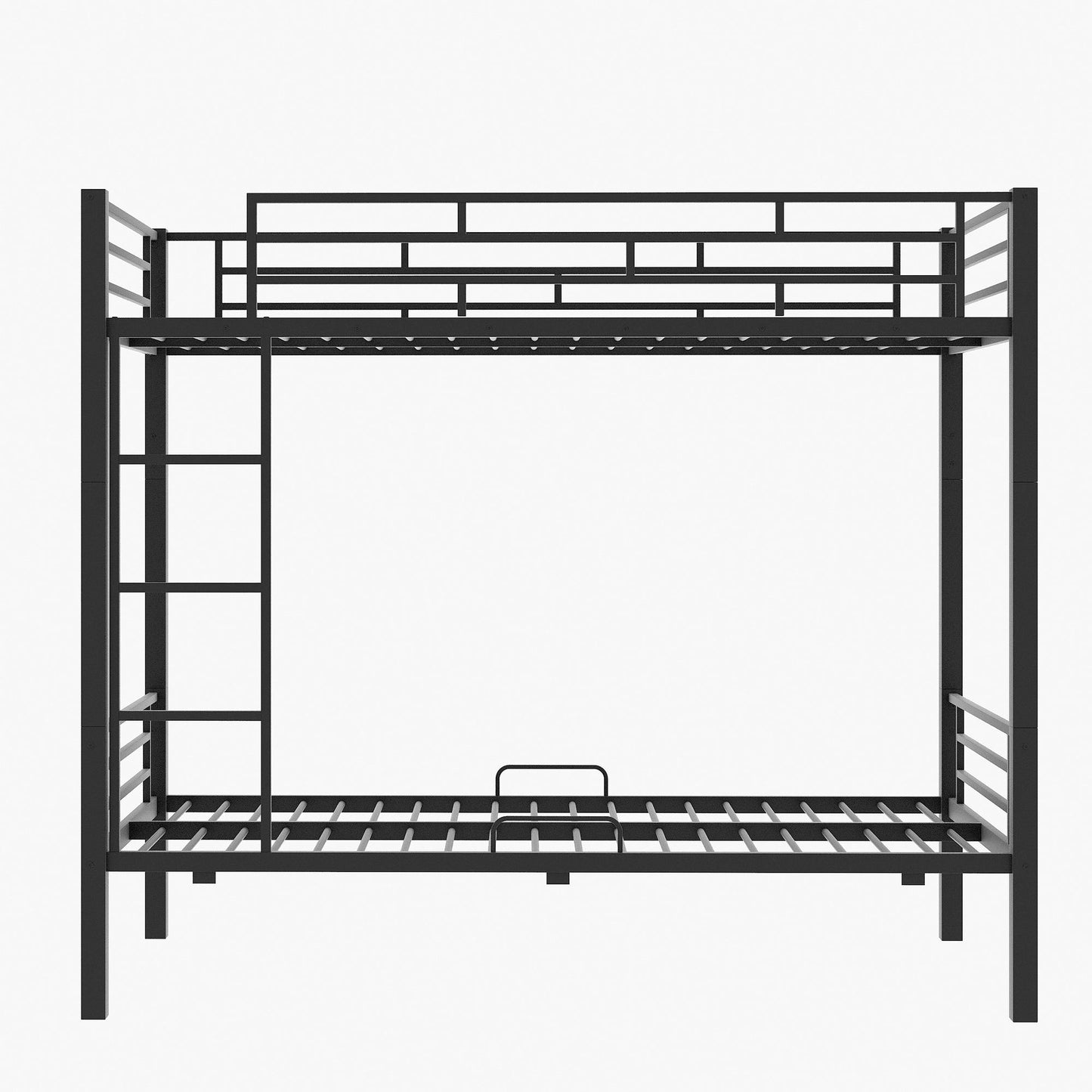 Black Twin Metal Bunk Bed with Underbed Storage Drawers