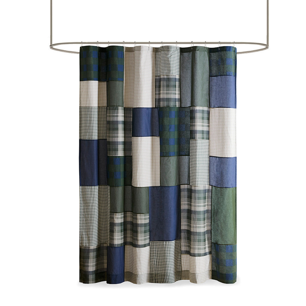 Cozy Cabin Cotton Patchwork Shower Curtain