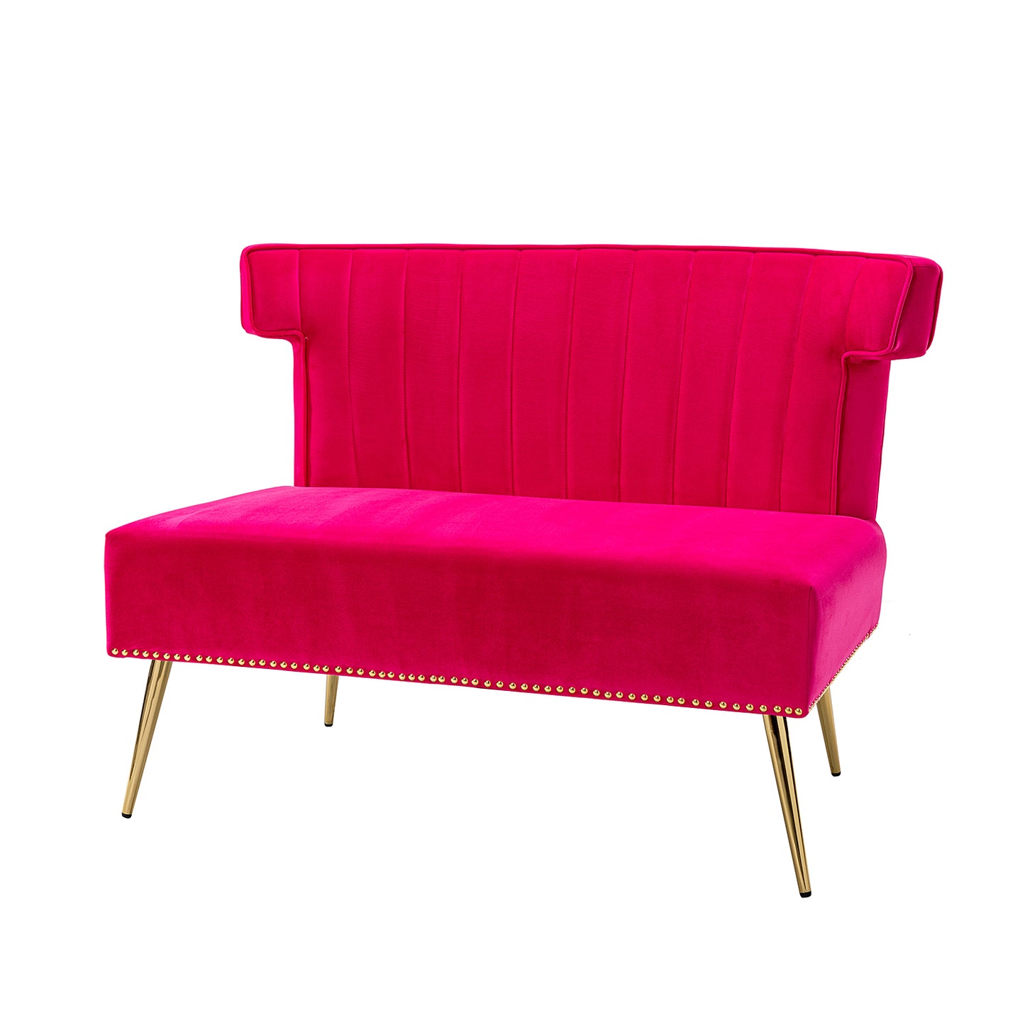 Cadmus Armless Loveseat FUCHSIA