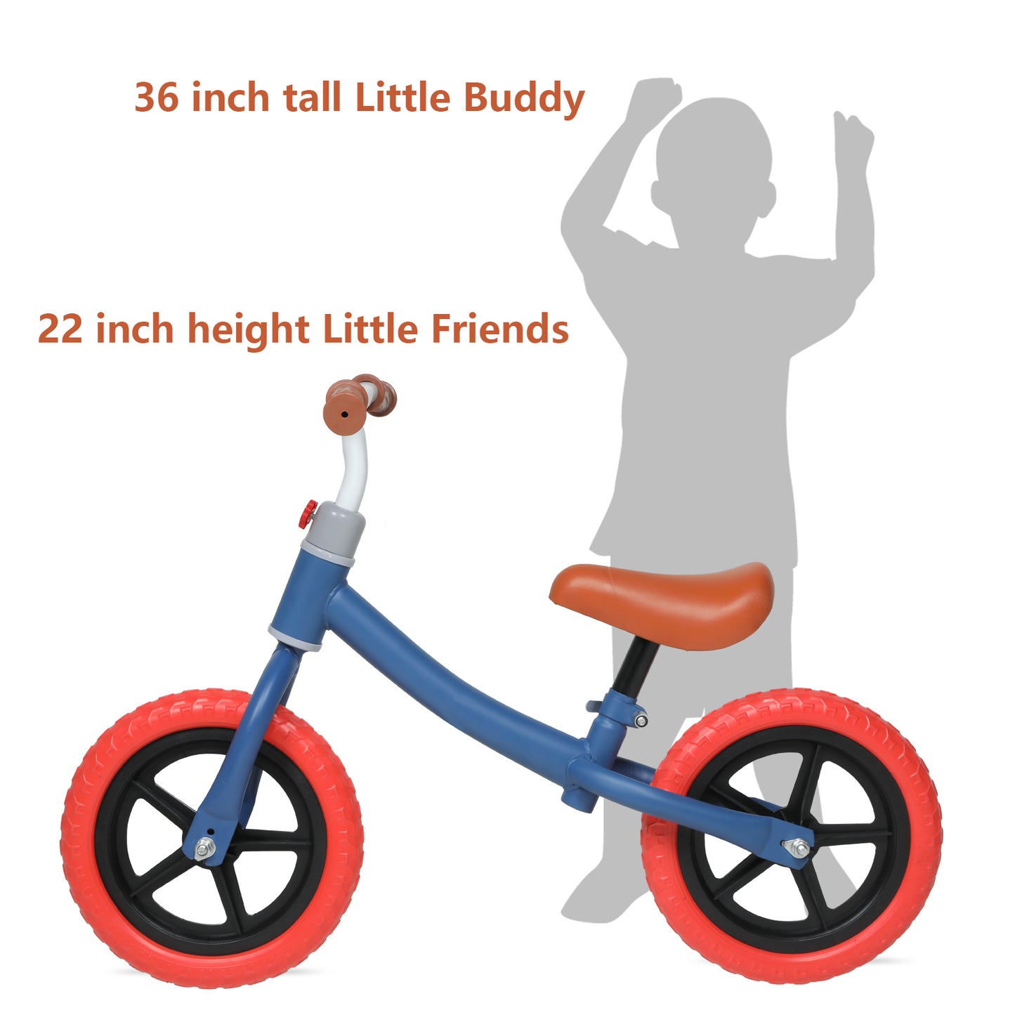 11-inch Adjustable Height Kids Balance Bike with Professional Tyres for 2-6 Year Olds