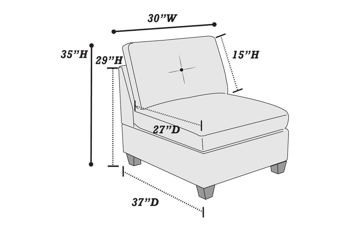 Chenille Modular Seating Set - 2 Pieces in Camel